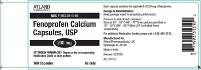 "image Description" (Fenoprofen Calcium Caps 200mg 100s Bottle Label)