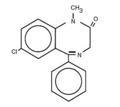 Diazepam Structural Formula (Image 01)