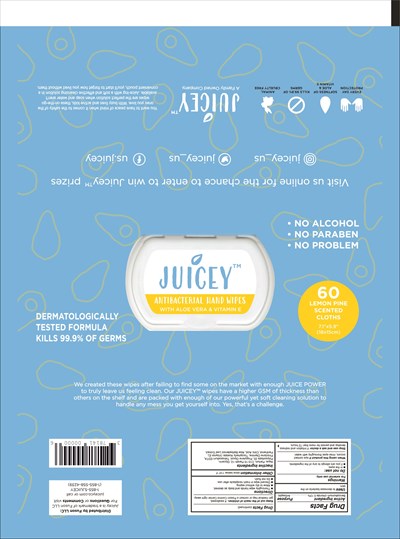 60 Pcs. Antibacterial Wipes. Ndc : 76964-901 (Juicey)