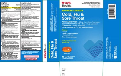 Acetaminophen 325 mg, Dextromethorphan Hbr 10 mg, Guaifenesin 200 mg, Phenylephrine HCl 5 mg (Mucus Relief Cold Flu Sore Throat Softgels Cat 1)