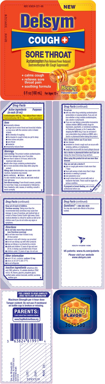 delsym-01.jpg PRINCIPAL DISPLAY PANEL - 180 mL Bottle Label - delsym 01