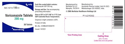 voriconazole-fig2.jpg PACKAGE LABEL-PRINCIPAL DISPLAY PANEL - 200 mg (30 Tablet Bottle) - voriconazole fig2