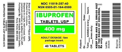 ibuprofen-02.jpg PRINCIPAL DISPLAY PANEL - 400 mg Bottle Label - ibuprofen 02