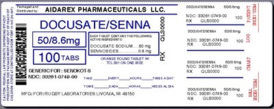 Image Label (Docusate Sod Senna 50 8 6mg For Rugby 1)