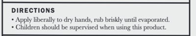 When Using (Directions)