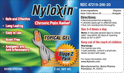 2.0 Oz Gel Bottle Label (Nyloxin Figure 1)