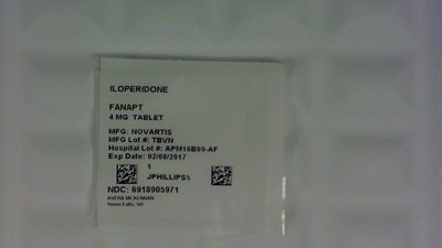 Iloperidone 4 mg Tablet (6918905971)