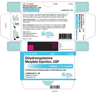 "image Description" (Dihydroergotamine Mesylate Inj 5 Ampules Carton Label)