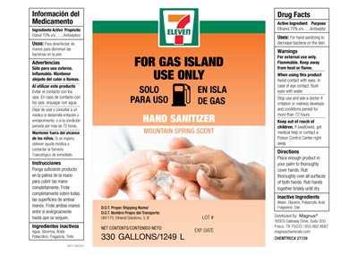 Ma1227139ac Hand Sanitizer Gel (gas Island) 330 Gal Label