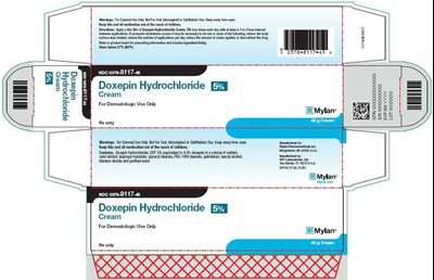 Doxepin Hydrochloride Cream 5% Carton Label (Image 01)