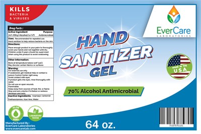 64oz Gel Evercare Labs -sl (64oz Evercare Labs)