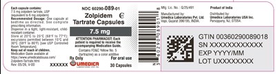 "image Description" (Zolpidem Tartrate Caps 7pt5mg 30s Bottle Label)