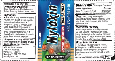 0.5 Oz Spray Bottle Label (Nyloxin Figure 1)