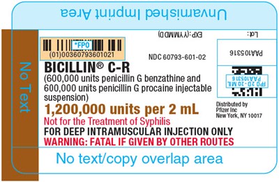 PRINCIPAL DISPLAY PANEL - 1 Inch Syringe Label - bicillin 04