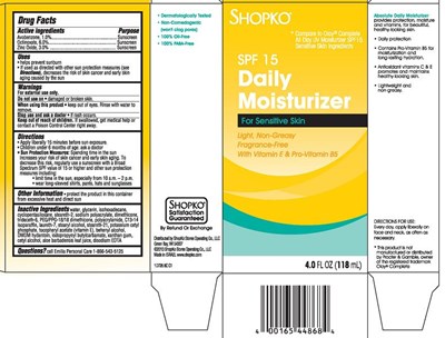 ShopKo Daily Moisturizer Sensitive Skin Label - b5651425 ce91 43c8 bc12 02c8a65b0dea 01