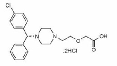 Image Description (Levocetirizine Dihydrochloride Structure)