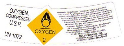 Oxygen Shoulder Label (Holston Hp Ox)