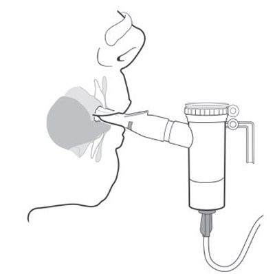 Mouthpiece Into Mouth (Tobramycin Inhalation Solution 17)
