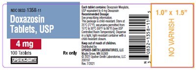 doxazosin-06.jpg PRINCIPAL DISPLAY PANEL - 4 mg Tablet Bottle Label - doxazosin 06