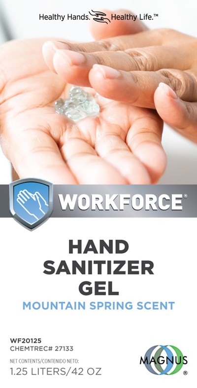 Ma1227133(wf20125) Hand Sanitizer Gel Ms 1.25 L Front Label