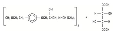 chemical structure - metoprolol tartrate injection 1