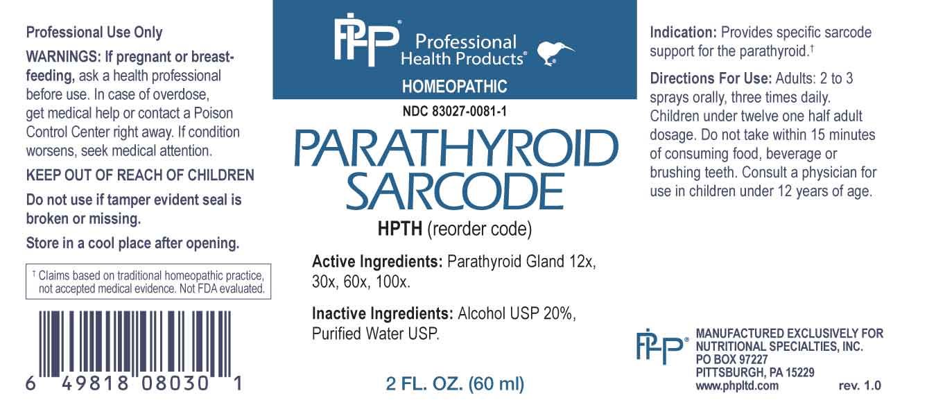 Parathyroid Label Product Images Parathyroid Sarcode Photos - Packaging, Labels & Appearance