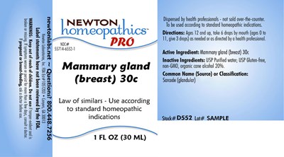 package label - Mammary gland (breast) 30c D552 L01