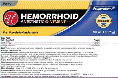Image Of Package Label (Hemorrhoid Anesthetic)