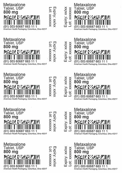 800 mg Metaxalone Tablet Blister (Blister)