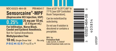 sen08-0000-04.jpg PACKAGE LABEL – PRINCIPAL DISPLAY – Sensorcaine-MPF 10 mL Single Dose Vial Label - sen08 0000 04