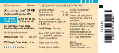 sen08-0000-05.jpg PACKAGE LABEL – PRINCIPAL DISPLAY – Sensorcaine-MPF 10 mL Single Dose Vial Tray Label - sen08 0000 05