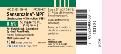 sen08-0000-06.jpg PACKAGE LABEL – PRINCIPAL DISPLAY – Sensorcaine-MPF 10 mL Single Dose Vial Label - sen08 0000 06