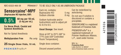 sen08-0000-07.jpg PACKAGE LABEL – PRINCIPAL DISPLAY – Sensorcaine-MPF 10 mL Single Dose Vial Tray Label - sen08 0000 07