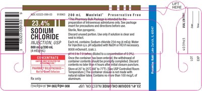 Package Label (PRINCIPAL DISPLAY – 23.4% Sodium Chloride Injection, USP Vial Label)