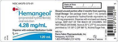 Hemangeol 120 mL Bottle Label (Hemangeol 12)