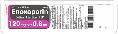 Principal Display Panel – Enoxaparin Sodium Injection, Usp 120 mg Blister Pack Label (Enox 120mg Ht Blister V2)