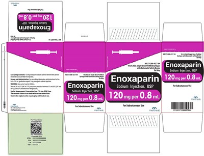 Principal Display Panel – Enoxaparin Sodium Injection, Usp 120 mg Carton (Enox 120mg Ht Carton V2)