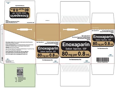 Principal Display Panel – Enoxaparin Sodium Injection, Usp 80 mg Carton (Enox 80mg Ht Carton V2)