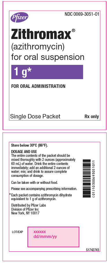 Ndc 0069 3051 Zithromax Azithromycin Dihydrate 5429