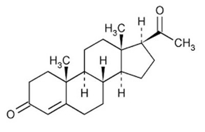 progesterone-str.jpg Chemical Structure - progesterone str