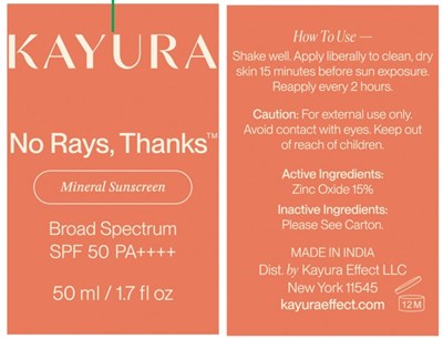 Image Description (Mineral Sunscreen 50ml Bottle Label)