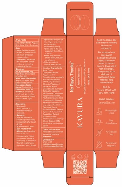Image Description (Mineral Sunscreen 5ml Carton Label)