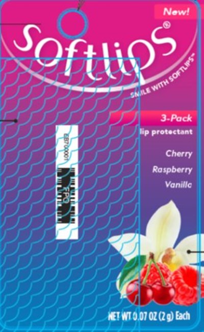 Softlips Lip Protectant: Cherry, Raspberry, Vanilla (Image 01)