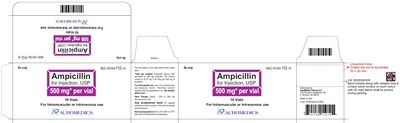 ampicillin-fig4.jpg PACKAGE LABEL-PRINCIPAL DISPLAY PANEL - 500 mg Carton Label - ampicillin fig4