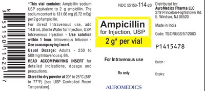 ampicillin-fig7.jpg PACKAGE LABEL-PRINCIPAL DISPLAY PANEL - 2 g Container Label - ampicillin fig7