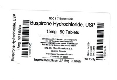 Bottle Label 15 mg (71610 0183 60)