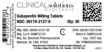 Gabapentin 800mg Tablets 30ct Blister Card (Label800mg)