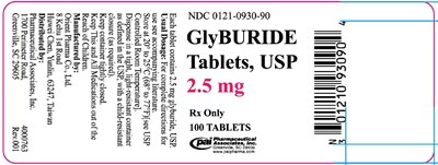 Bottle Label 2.5 mg - Glyburide Bottle 2.5