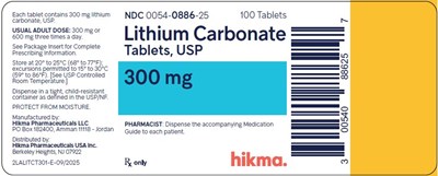 Lithium-300mg-tabs-100's (Lithium 02 Bl 300mg Tabs)
