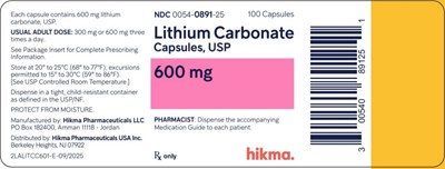 Lithium-600mg-caps-100's (Lithium 08 Bl 600mg Caps)